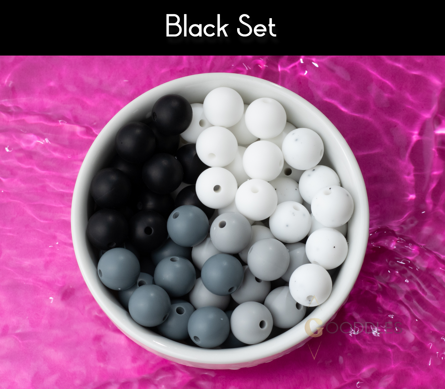 20pcs, Mixed Color Silicone Bead Set Round Silicone Beads
