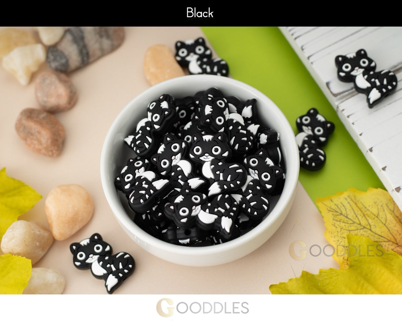 Cat Silicone Focal Beads