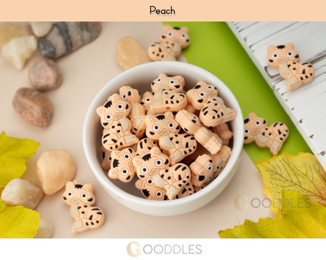 Cat Silicone Focal Beads