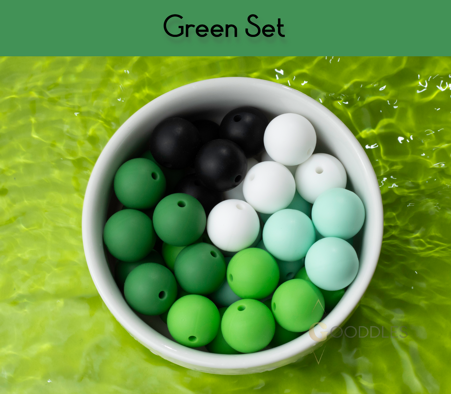 20pcs, Mixed Color Silicone Bead Set Round Silicone Beads