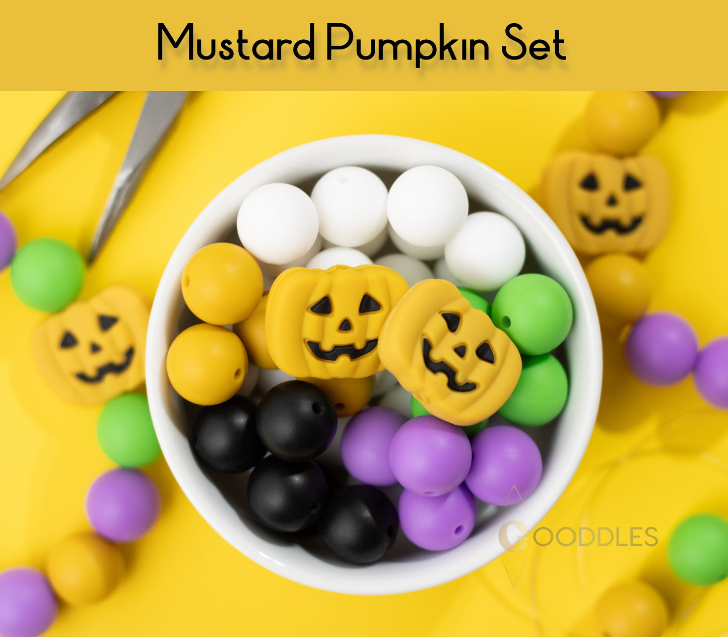 27pcs, 15mm Pumpkin Focal Silicone Bead Mix Round Silicone Beads