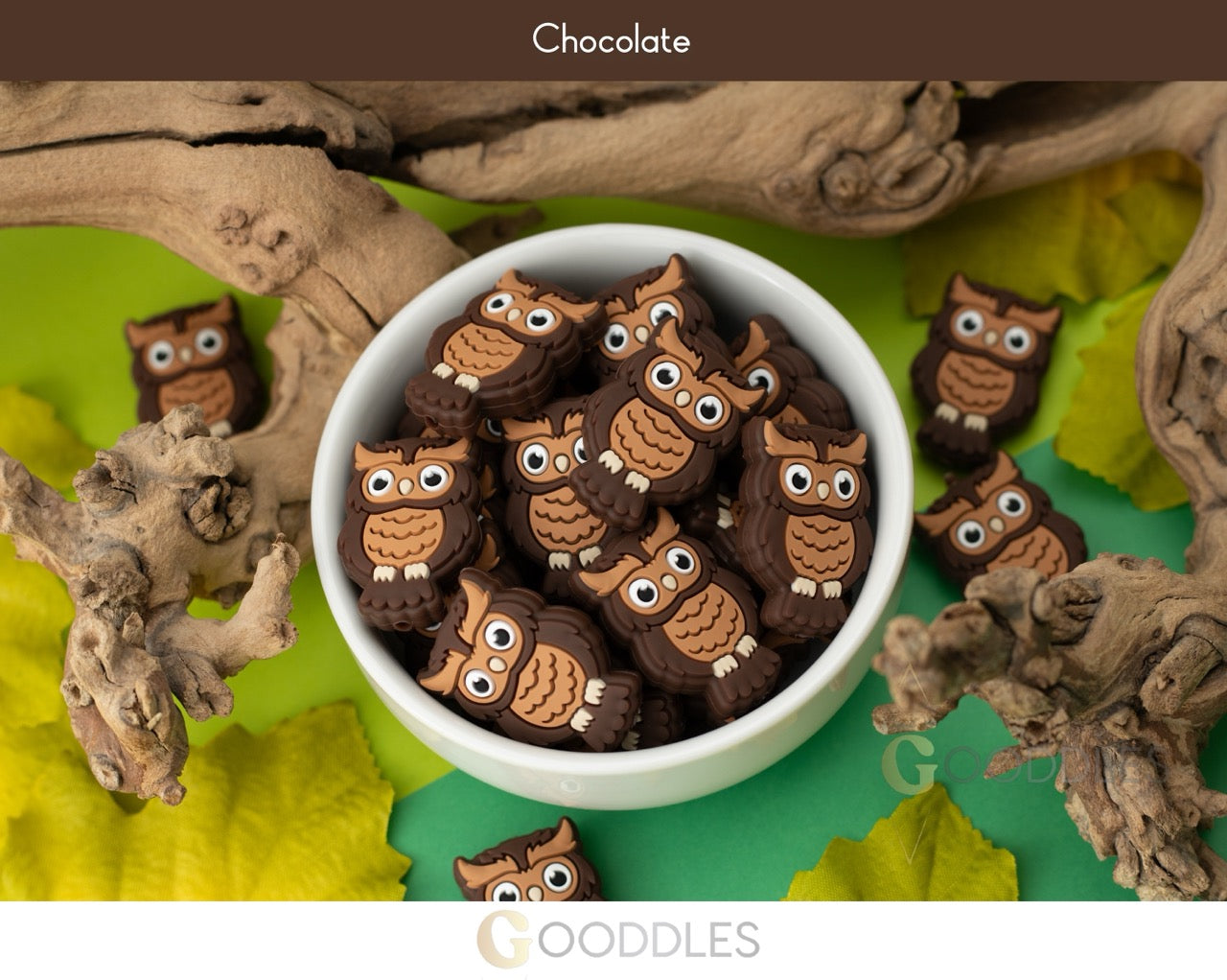 Owl Silicone Focal Beads