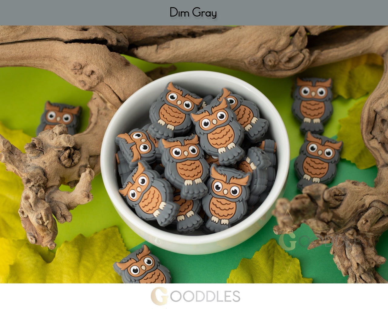 Owl Silicone Focal Beads