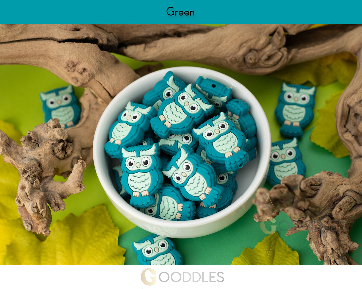 Owl Silicone Focal Beads