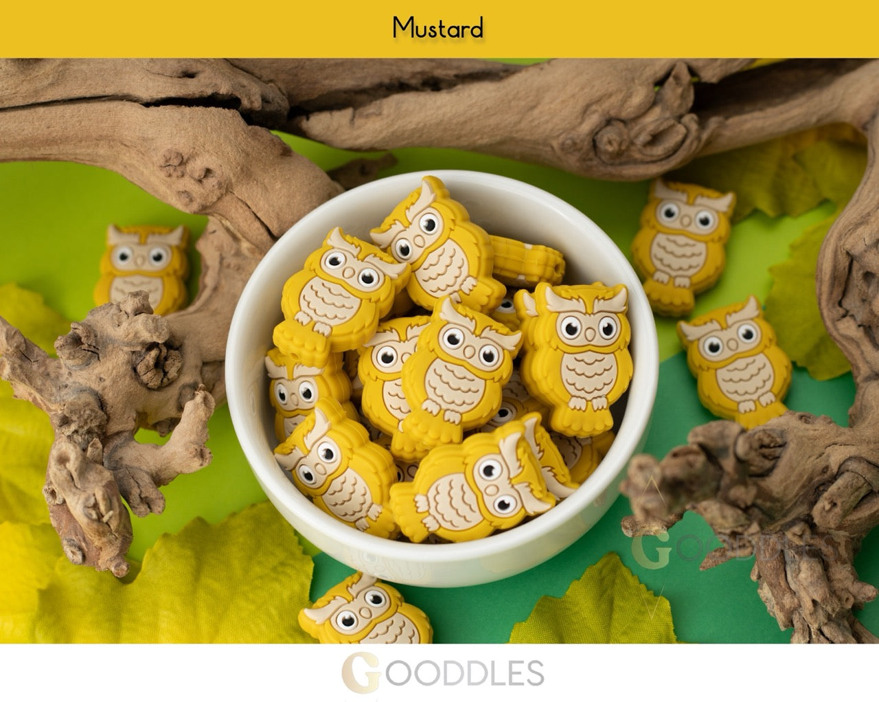 Owl Silicone Focal Beads