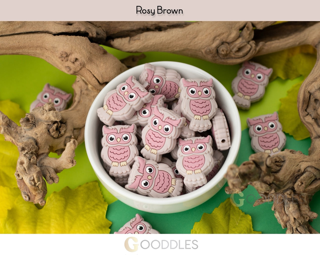 Owl Silicone Focal Beads