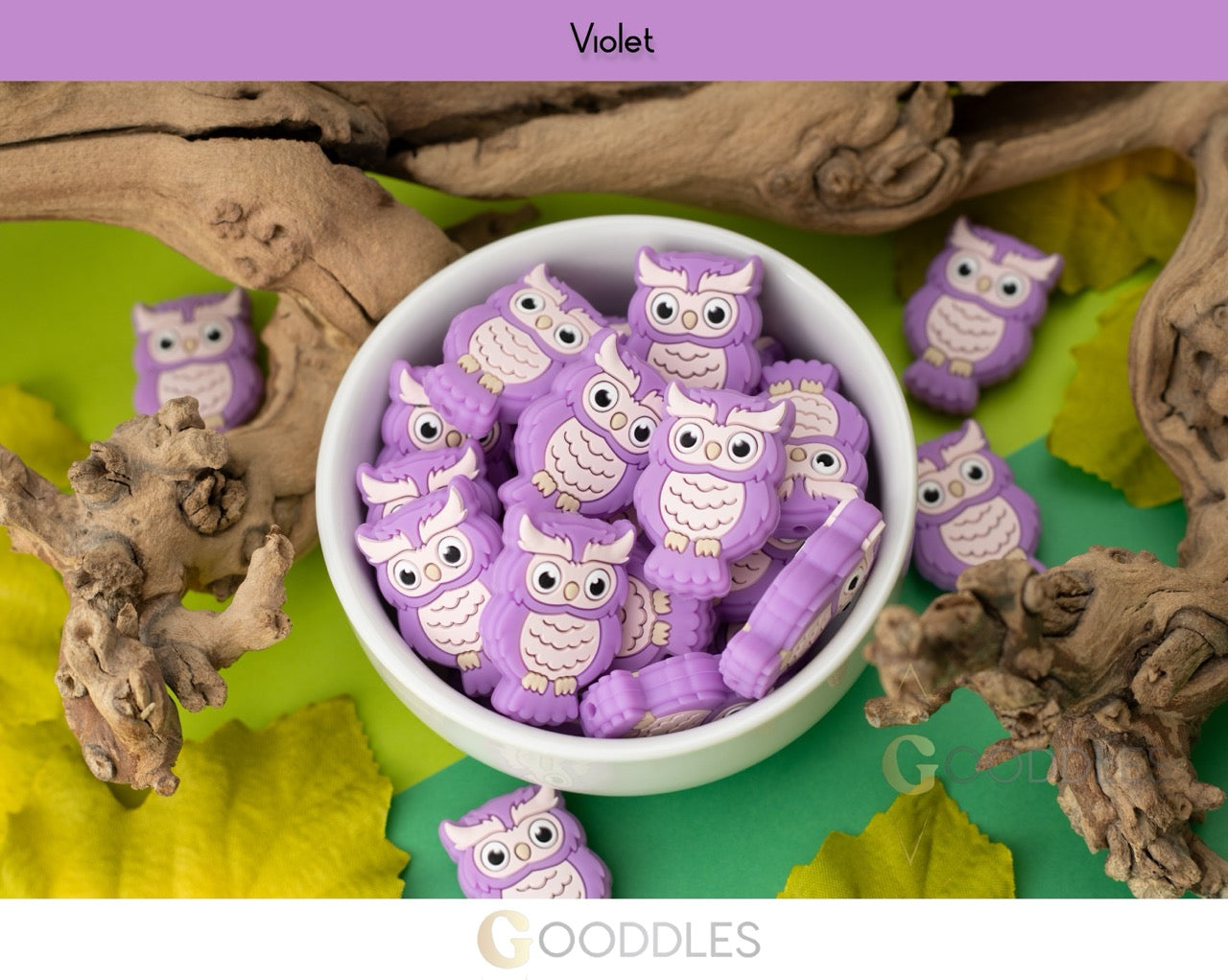 Owl Silicone Focal Beads