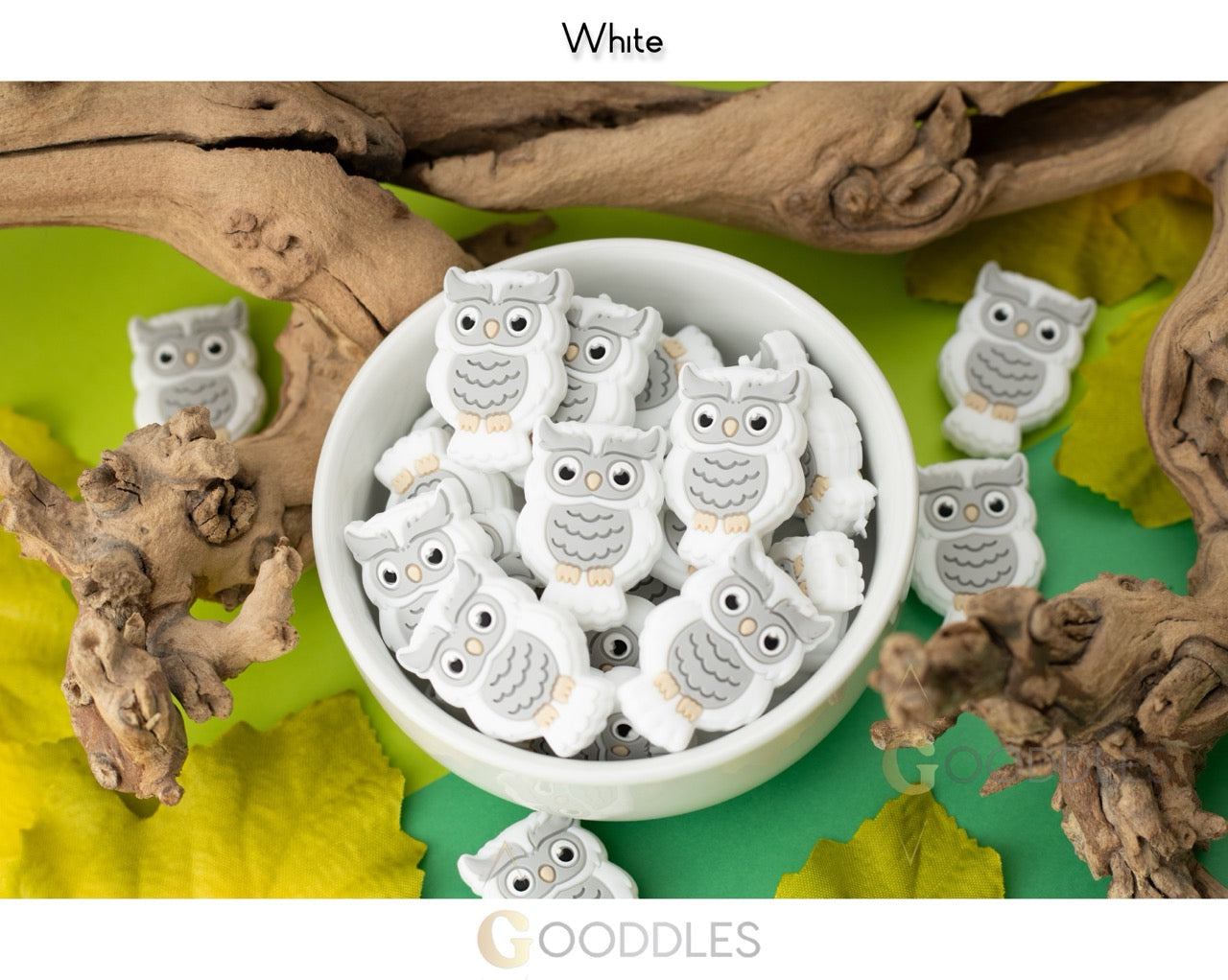 Owl Silicone Focal Beads