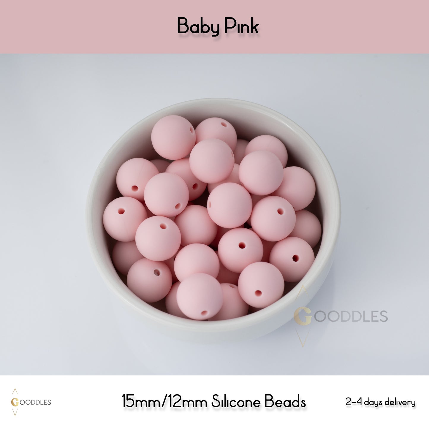 Baby Pink Silicone Beads Round Silicone Beads