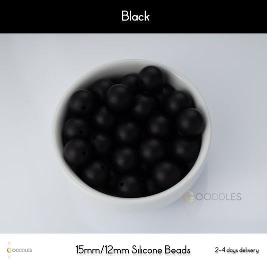 Black Silicone Beads Round Silicone Beads