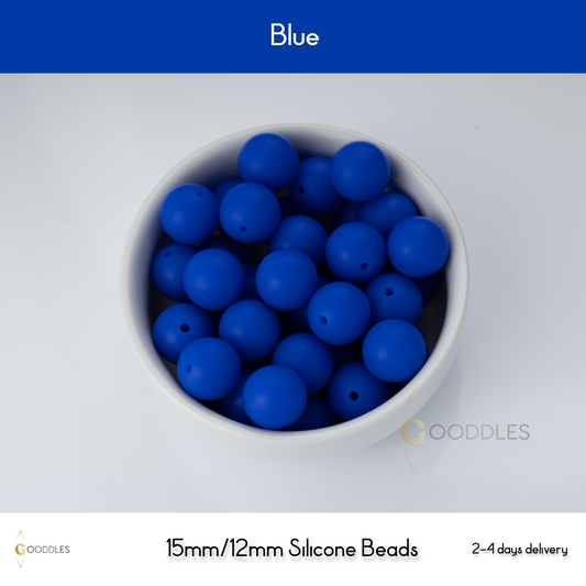 Blue Silicone Beads Round Silicone Beads