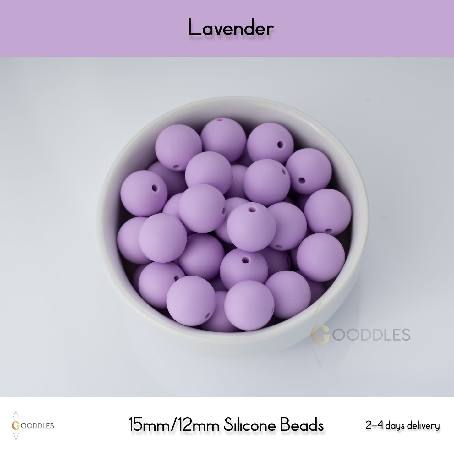 Lavender Silicone Beads Round Silicone Beads