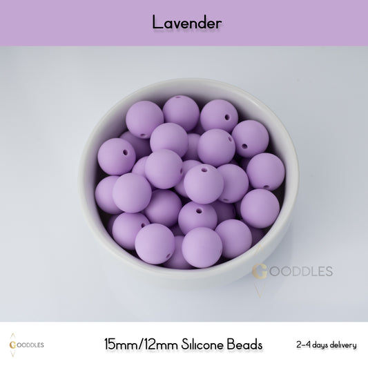 Lavender Silicone Beads Round Silicone Beads