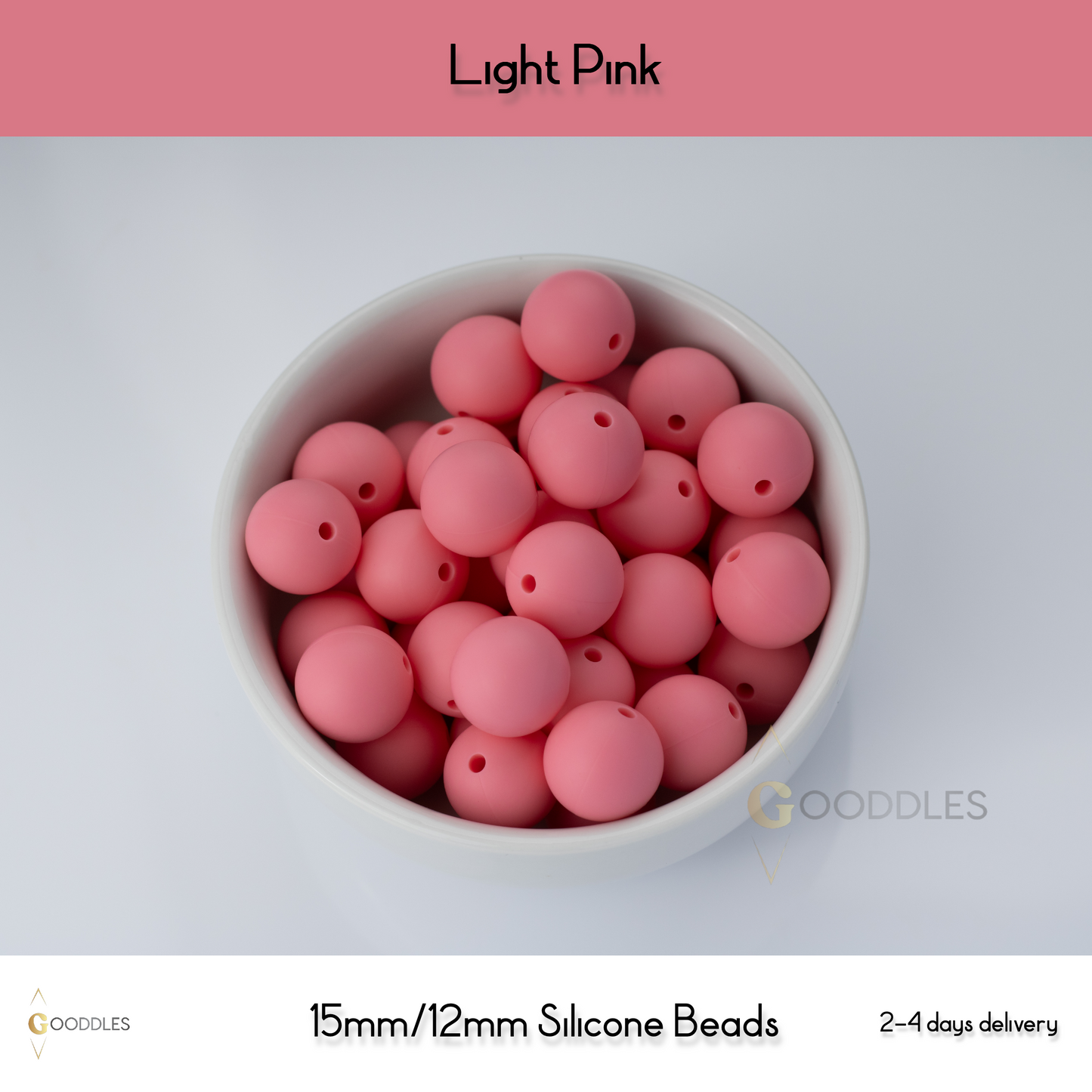 Light Pink Silicone Beads Round Silicone Beads