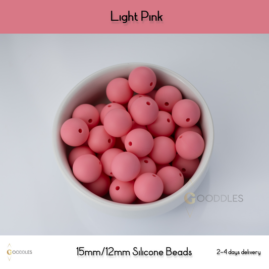 Light Pink Silicone Beads Round Silicone Beads