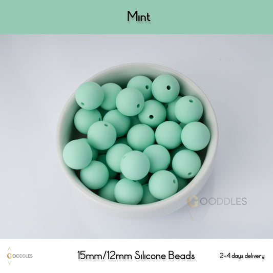 Mint Silicone Beads Round Silicone Beads