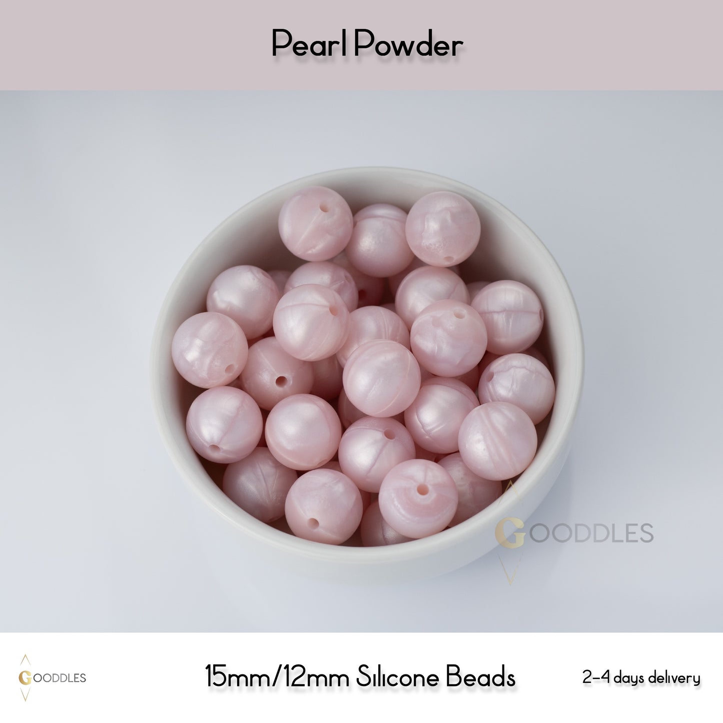 Pearl Powder Silicone Beads Round Silicone Beads