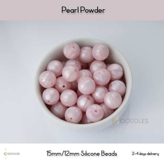 Pearl Powder Silicone Beads Round Silicone Beads