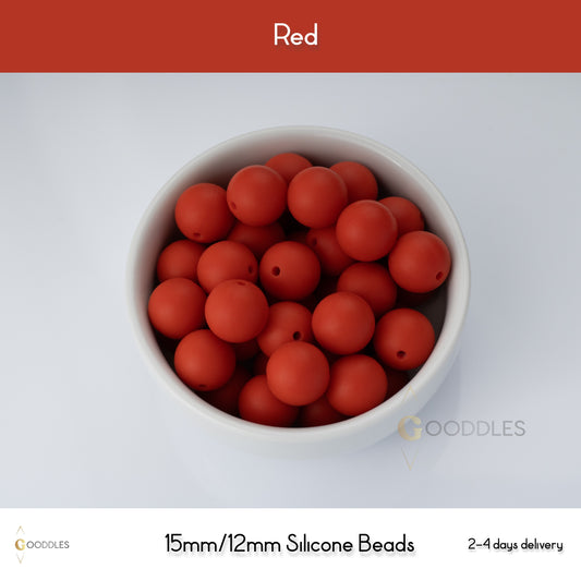 Red Silicone Beads Round Silicone Beads