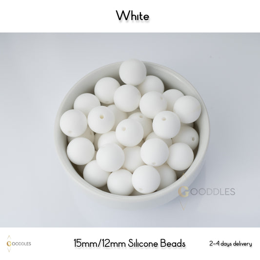 White Silicone Beads Round Silicone Beads