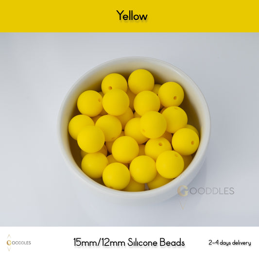Yellow Silicone Beads Round Silicone Beads