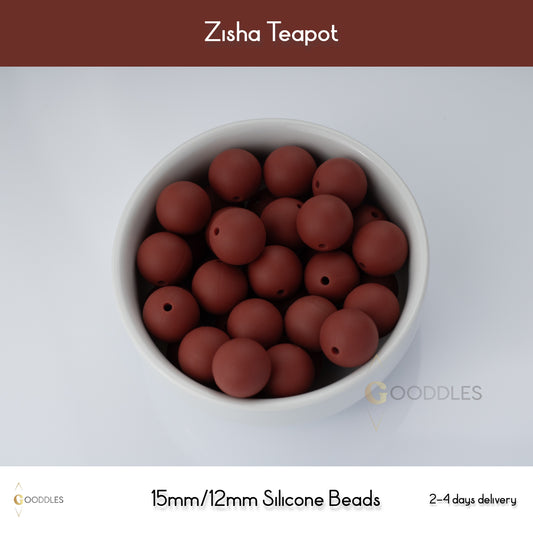 Zisha Teapot Silicone Beads Round Silicone Beads