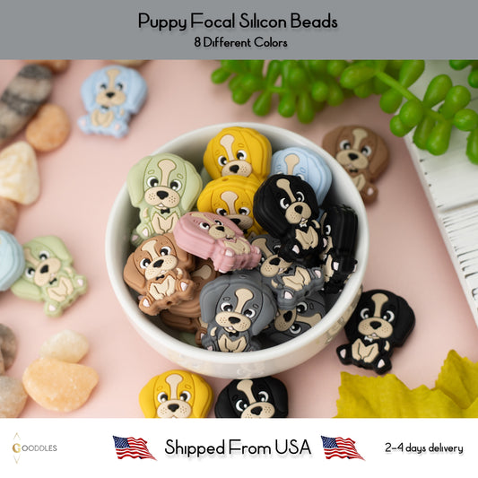 Puppy Silicone Focal Beads