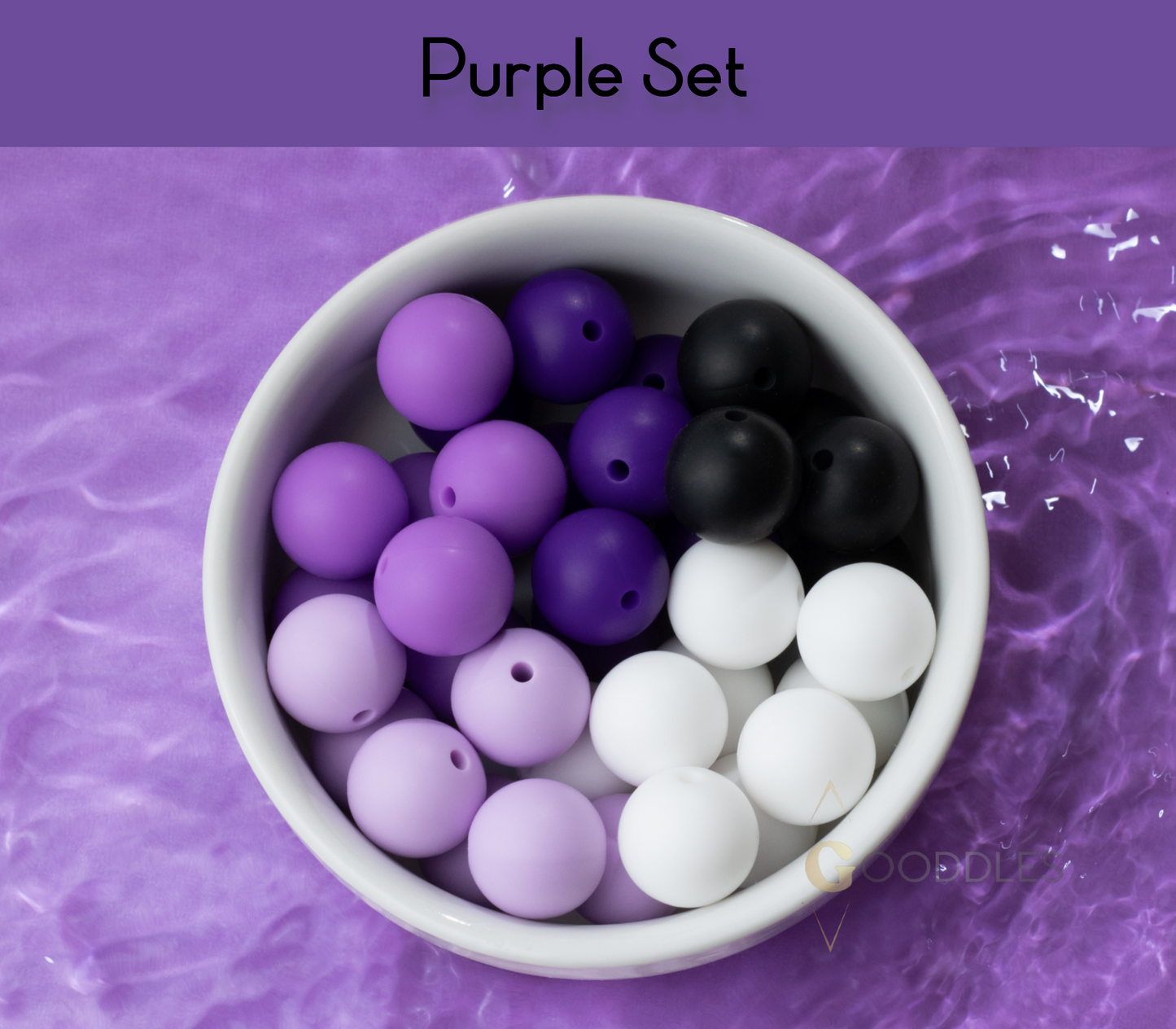 20pcs, Mixed Color Silicone Bead Set Round Silicone Beads