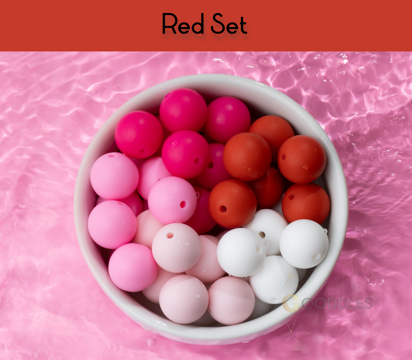 20pcs, Mixed Color Silicone Bead Set Round Silicone Beads