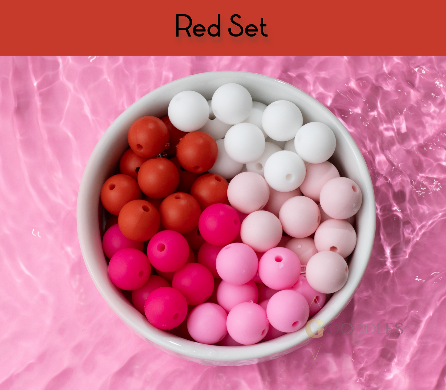 20pcs, Mixed Color Silicone Bead Set Round Silicone Beads