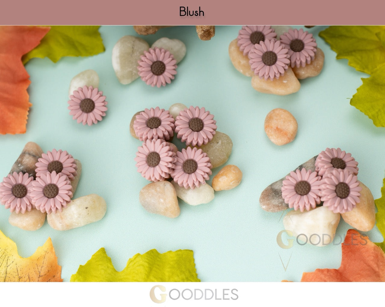 Small Sunflower Silicone Focal Beads