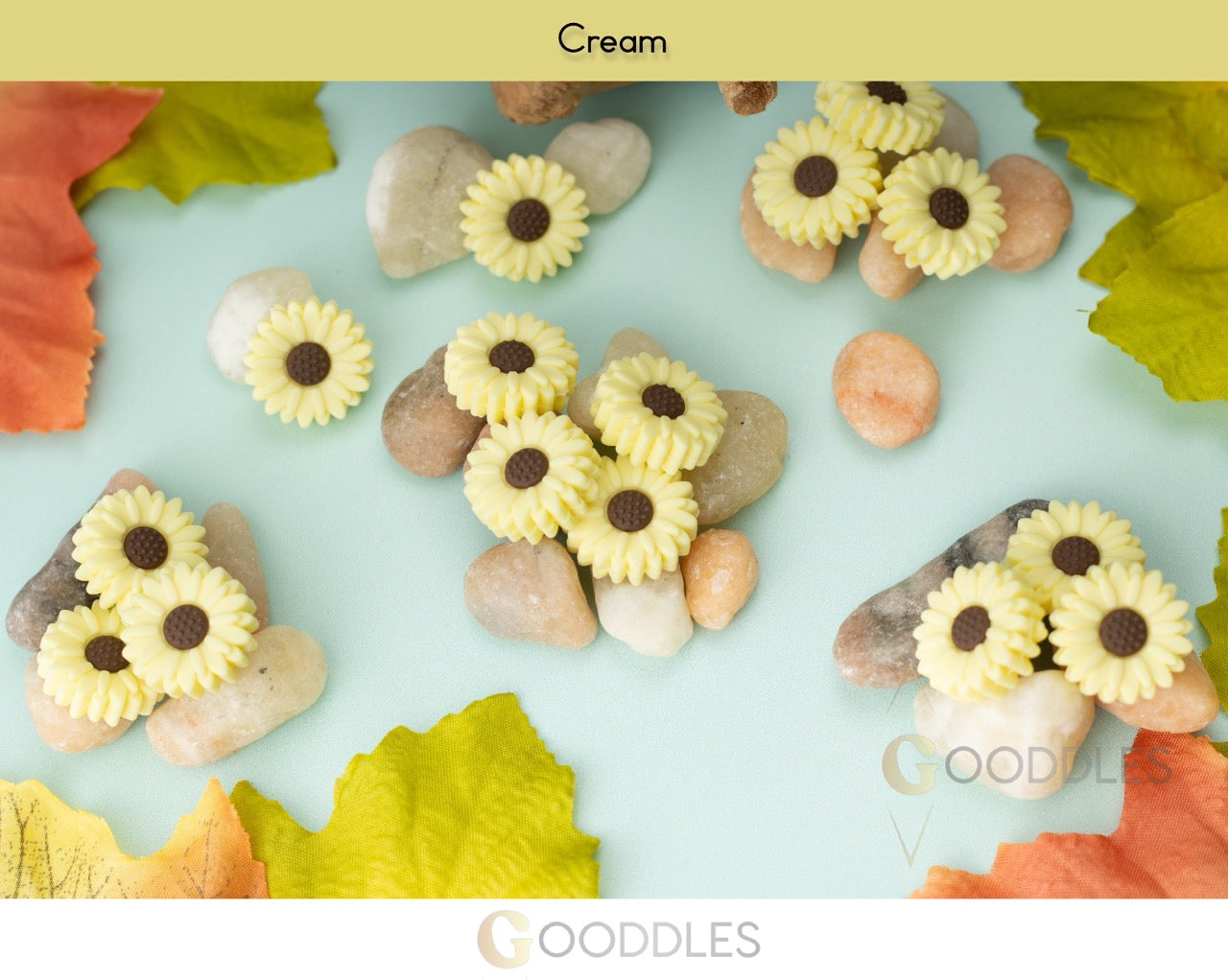 Small Sunflower Silicone Focal Beads