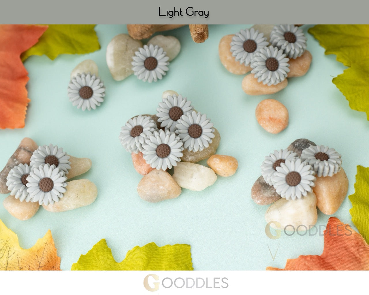 Small Sunflower Silicone Focal Beads