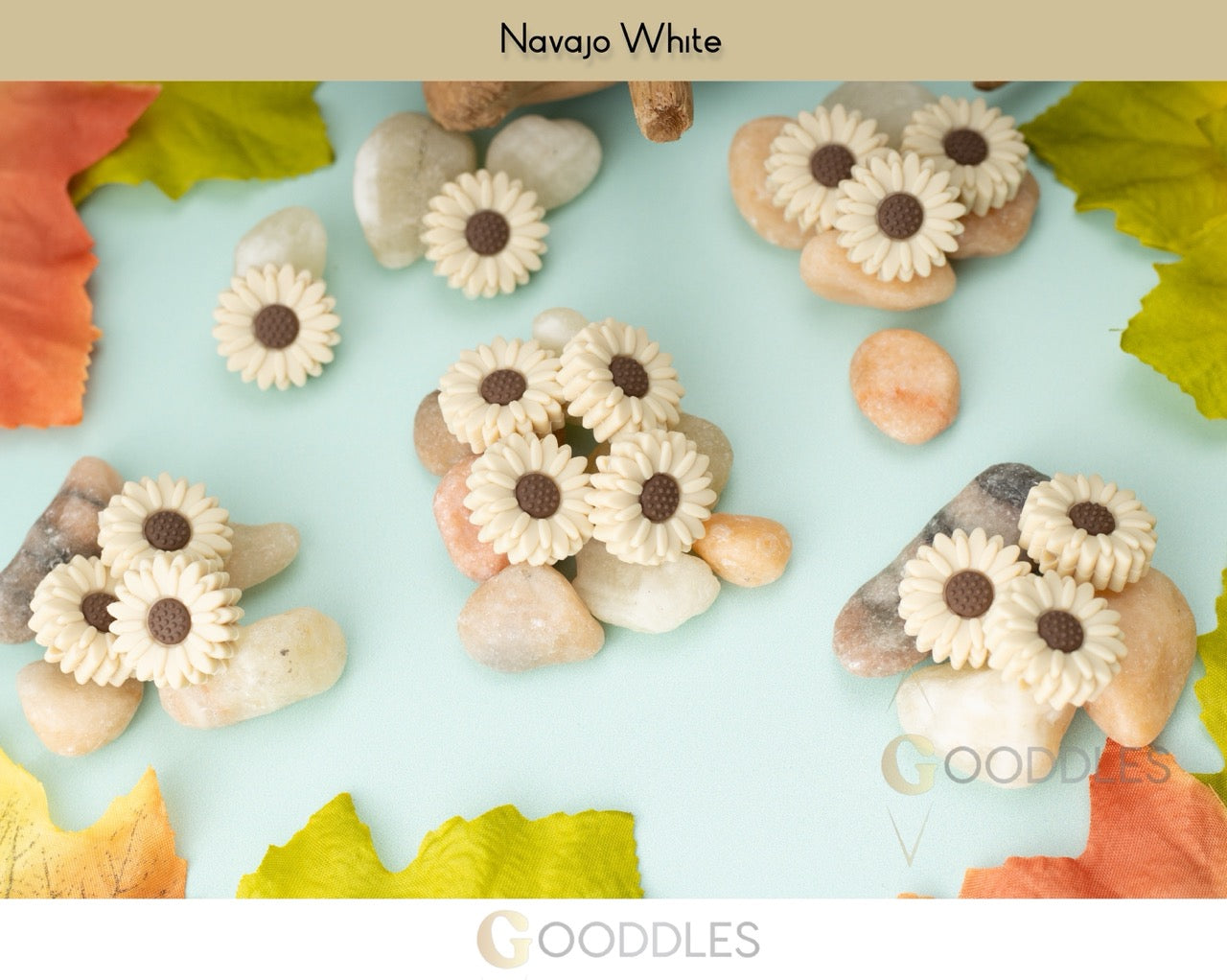 Small Sunflower Silicone Focal Beads