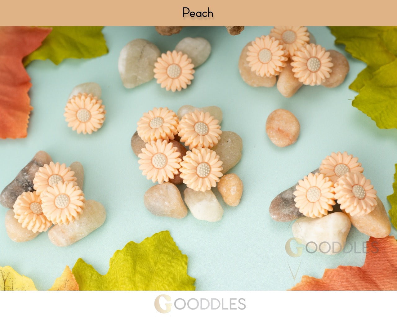 Small Sunflower Silicone Focal Beads