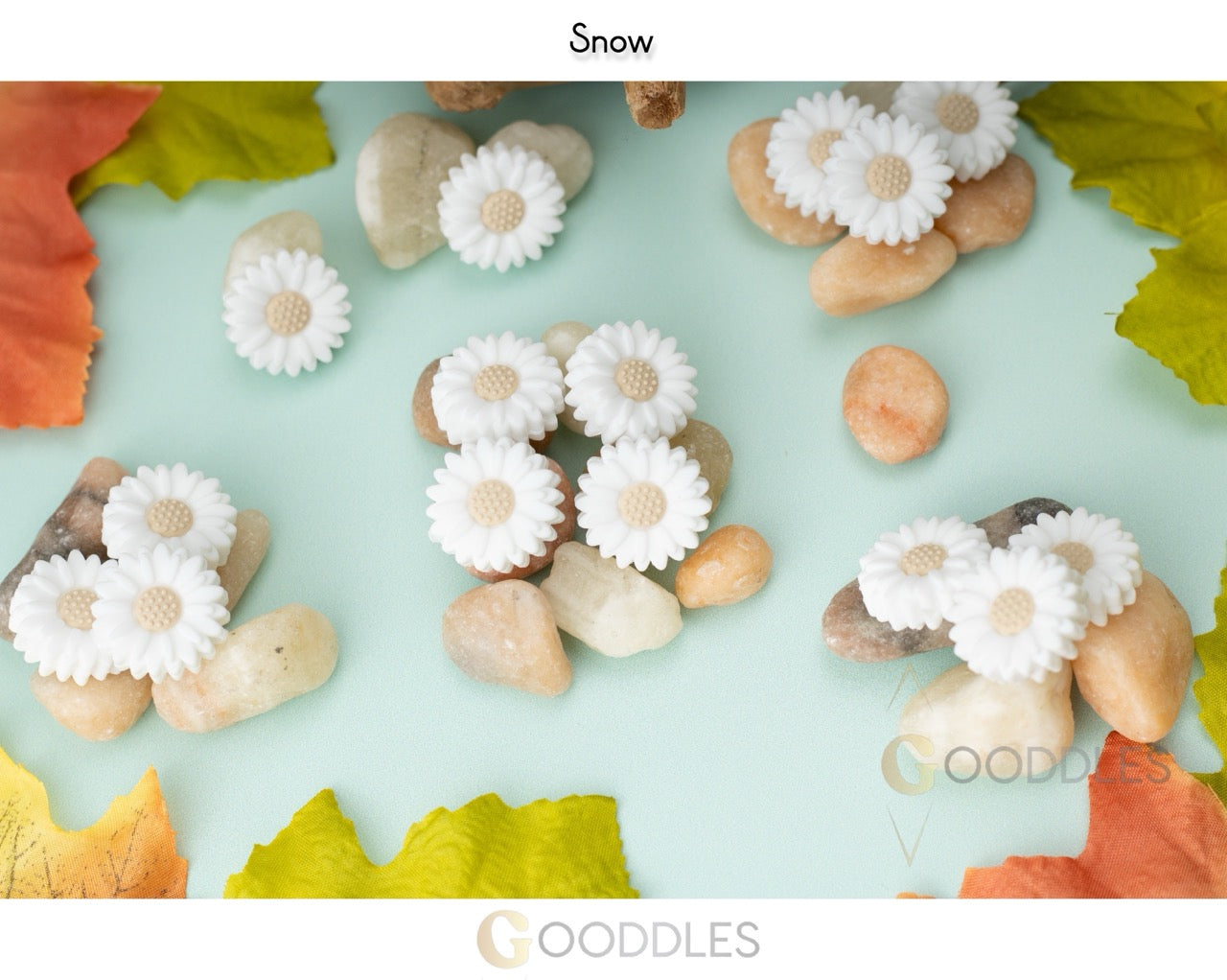 Small Sunflower Silicone Focal Beads