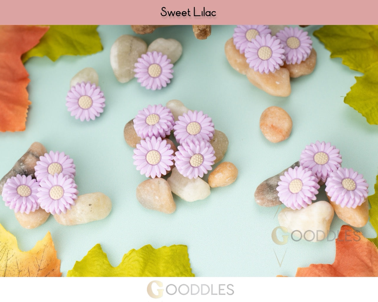 Small Sunflower Silicone Focal Beads