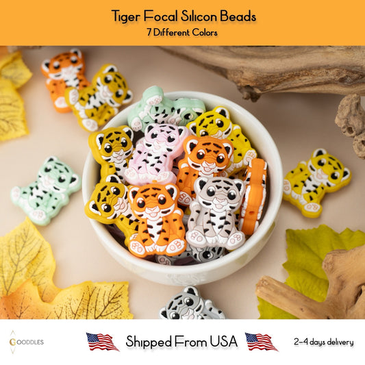 Tiger Silicone Focal Beads