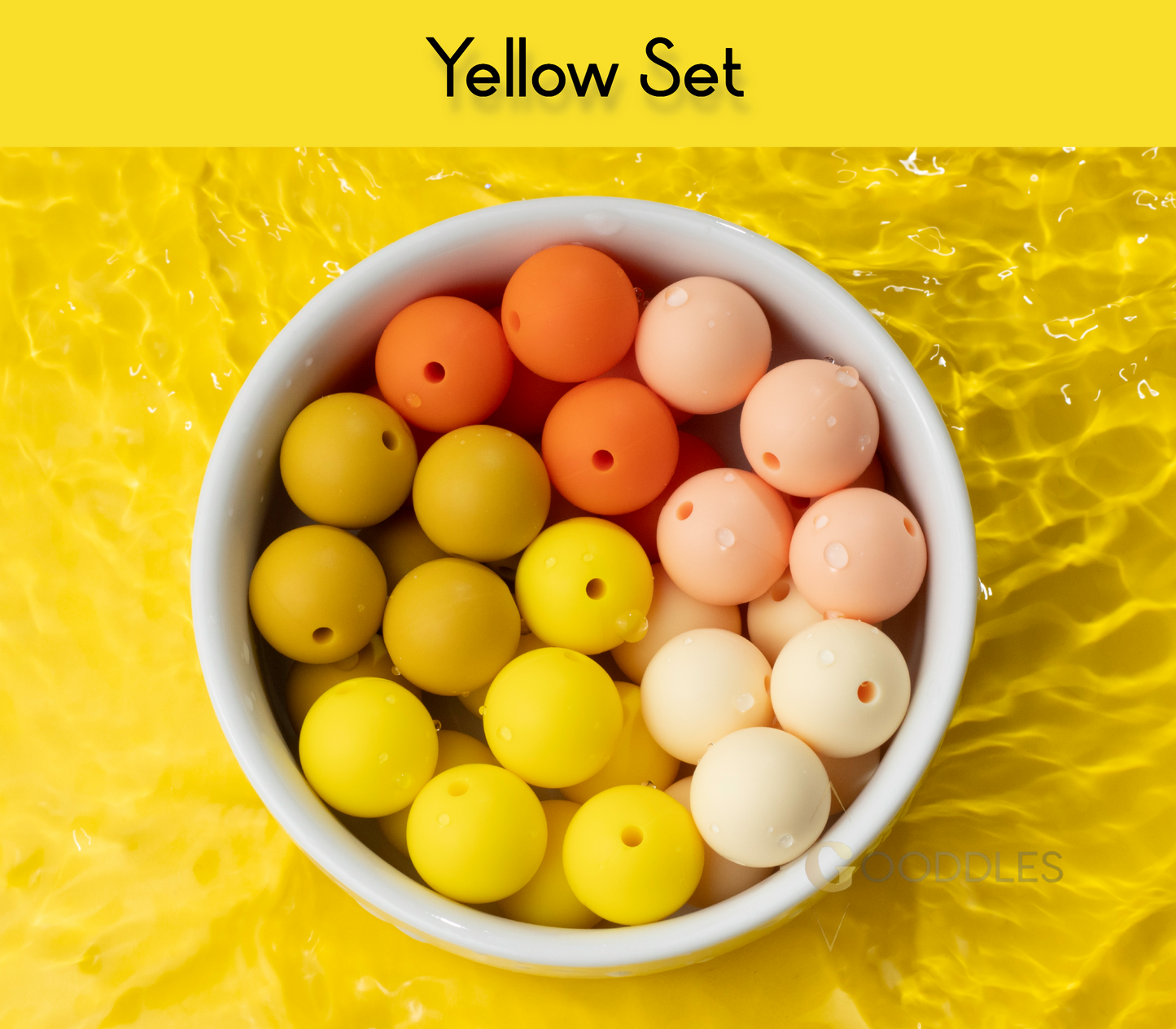 20pcs, Mixed Color Silicone Bead Set Round Silicone Beads