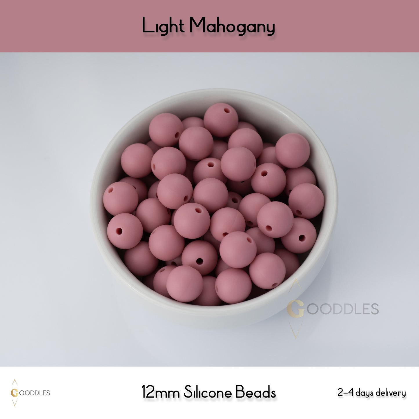 Light Mahogany Silicone Beads Round Silicone Beads