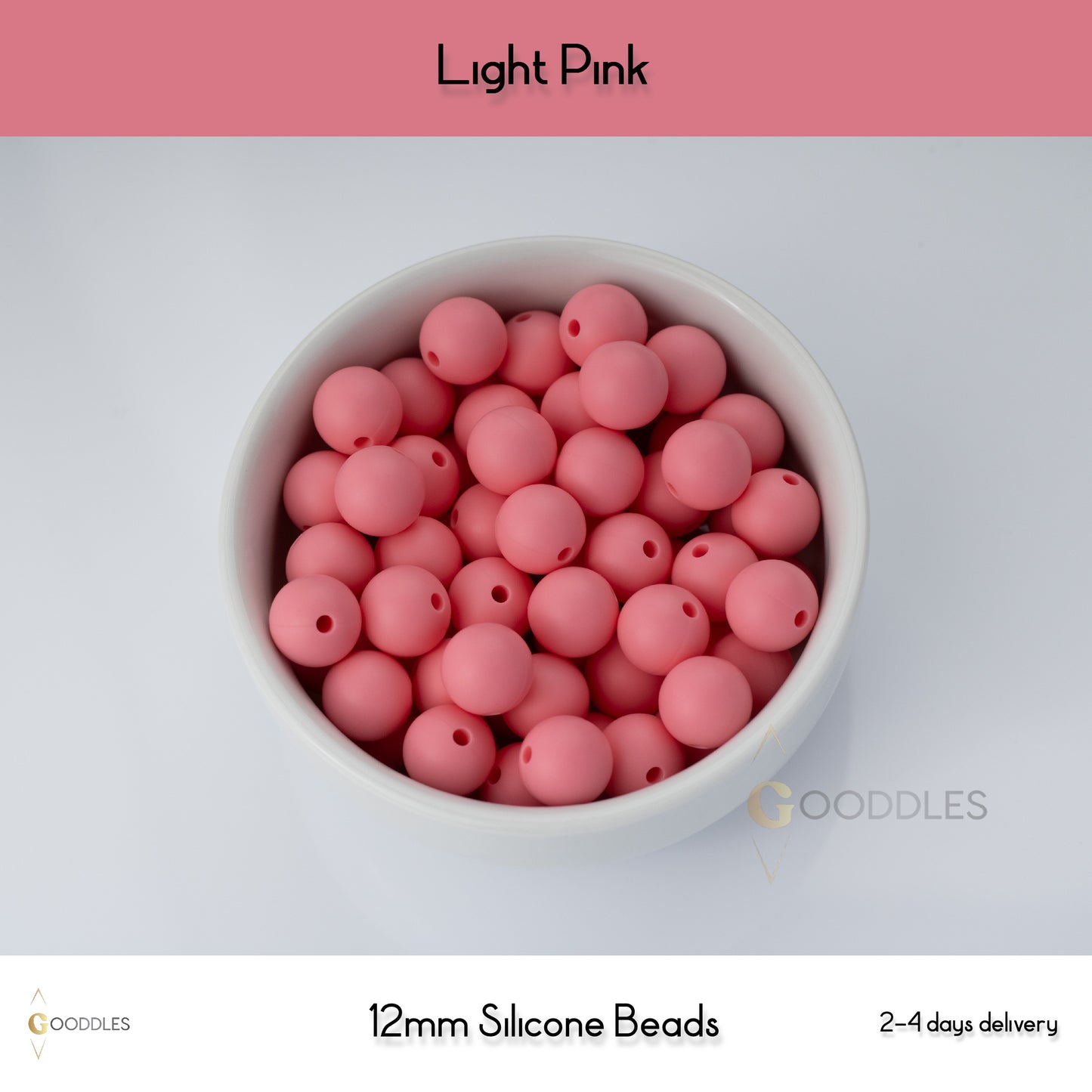 Light Pink Silicone Beads Round Silicone Beads