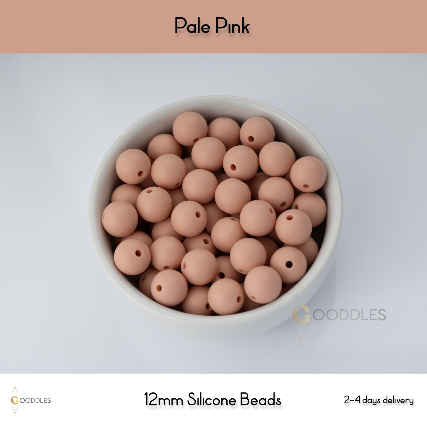 Pale Pink Silicone Beads Round Silicone Beads