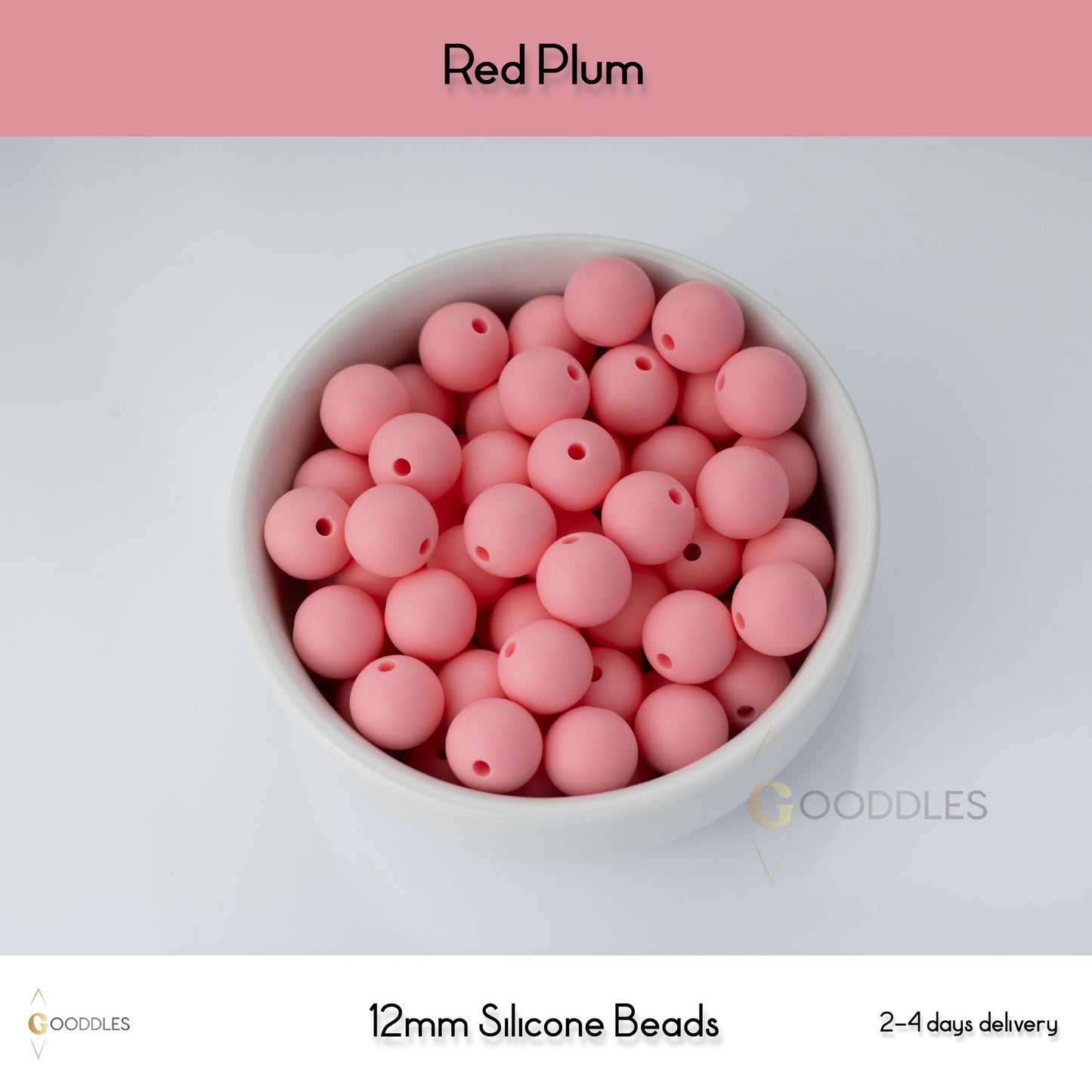 Red Plum Silicone Beads Round Silicone Beads