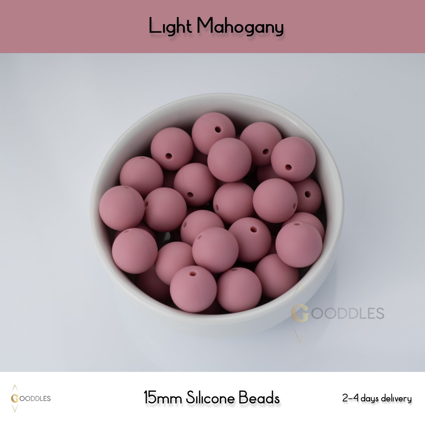 Light Mahogany Silicone Beads Round Silicone Beads