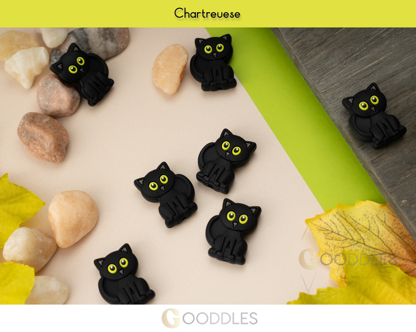 Black Cat Focal Silicone Beads