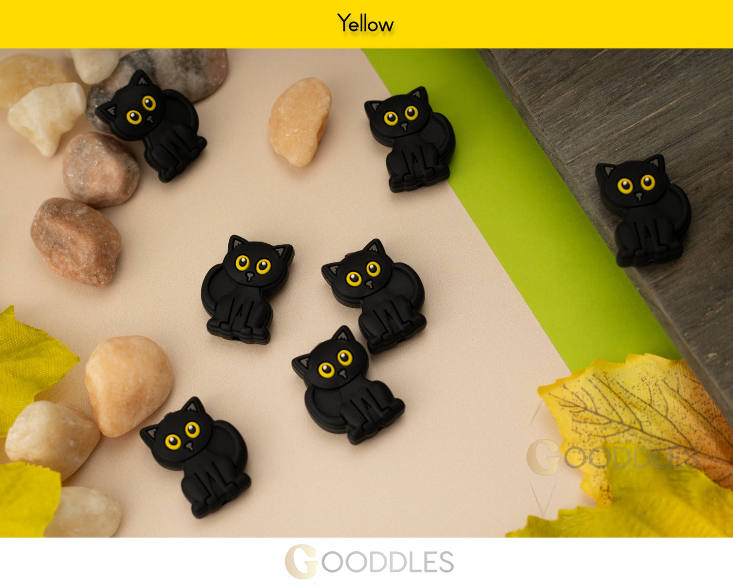 Black Cat Focal Silicone Beads