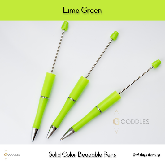 Lime Green Solid Color Pens