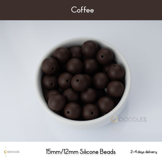 Coffee Silicone Beads Round Silicone Beads