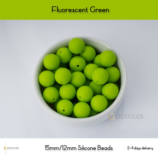 Fluorescent Green Silicone Beads Round Silicone Beads