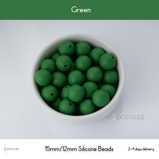 Green Silicone Beads Round Silicone Beads